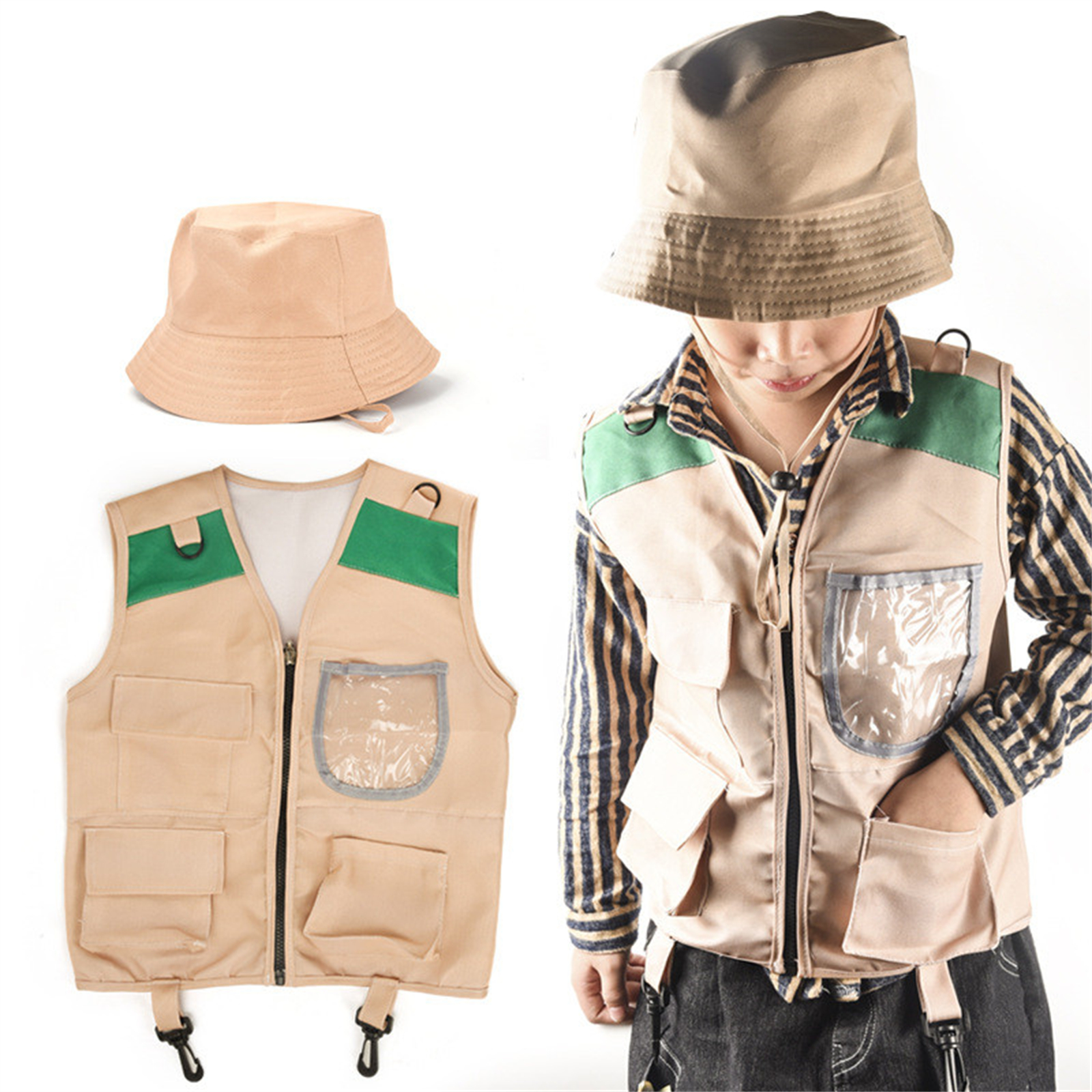 Outdoor Adventure Girls - Outdoor Children'S Adventure Suit Khaki Vest