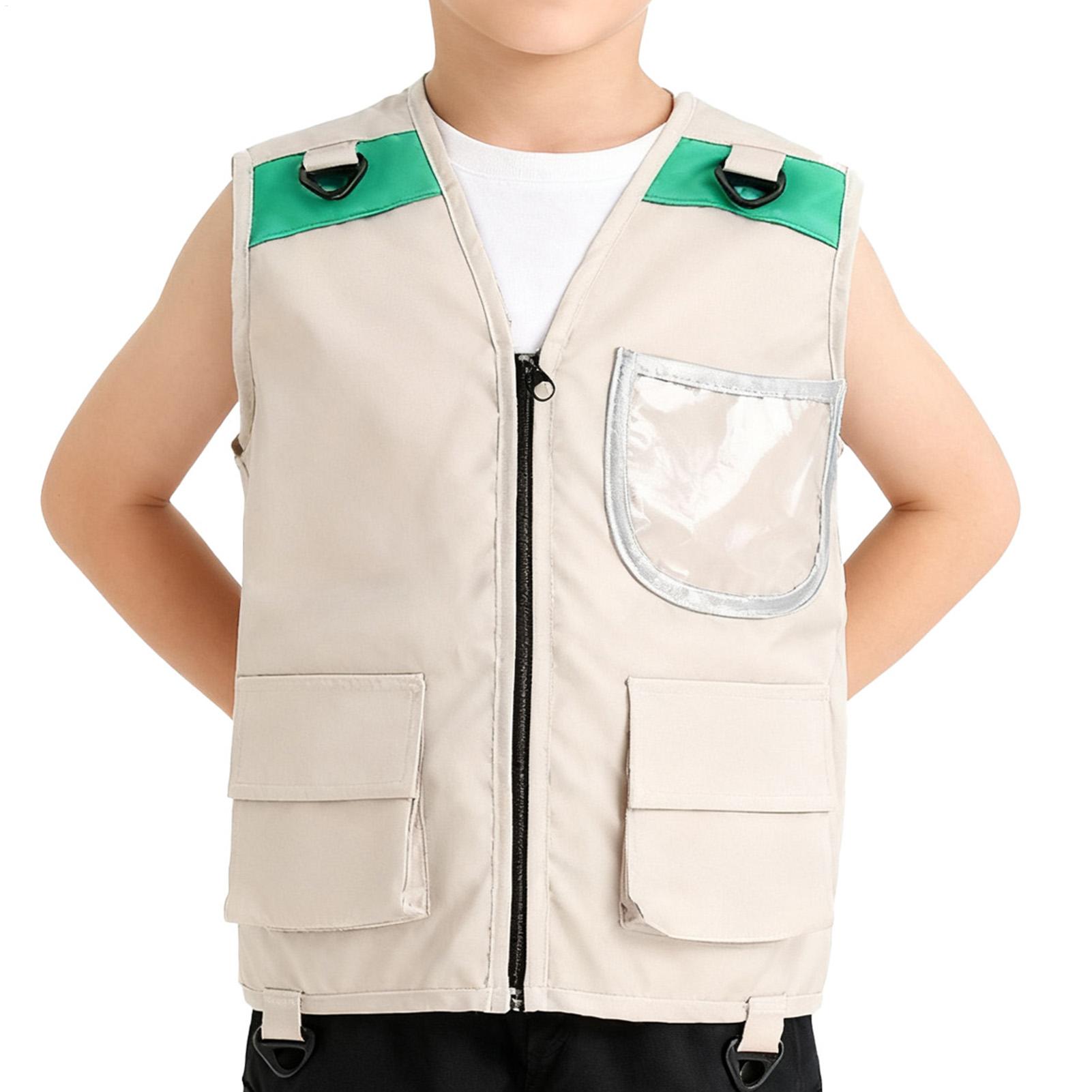 Outdoor Adventure Kit For Boys - Kids Explorer Vest Costume Safari Cargo