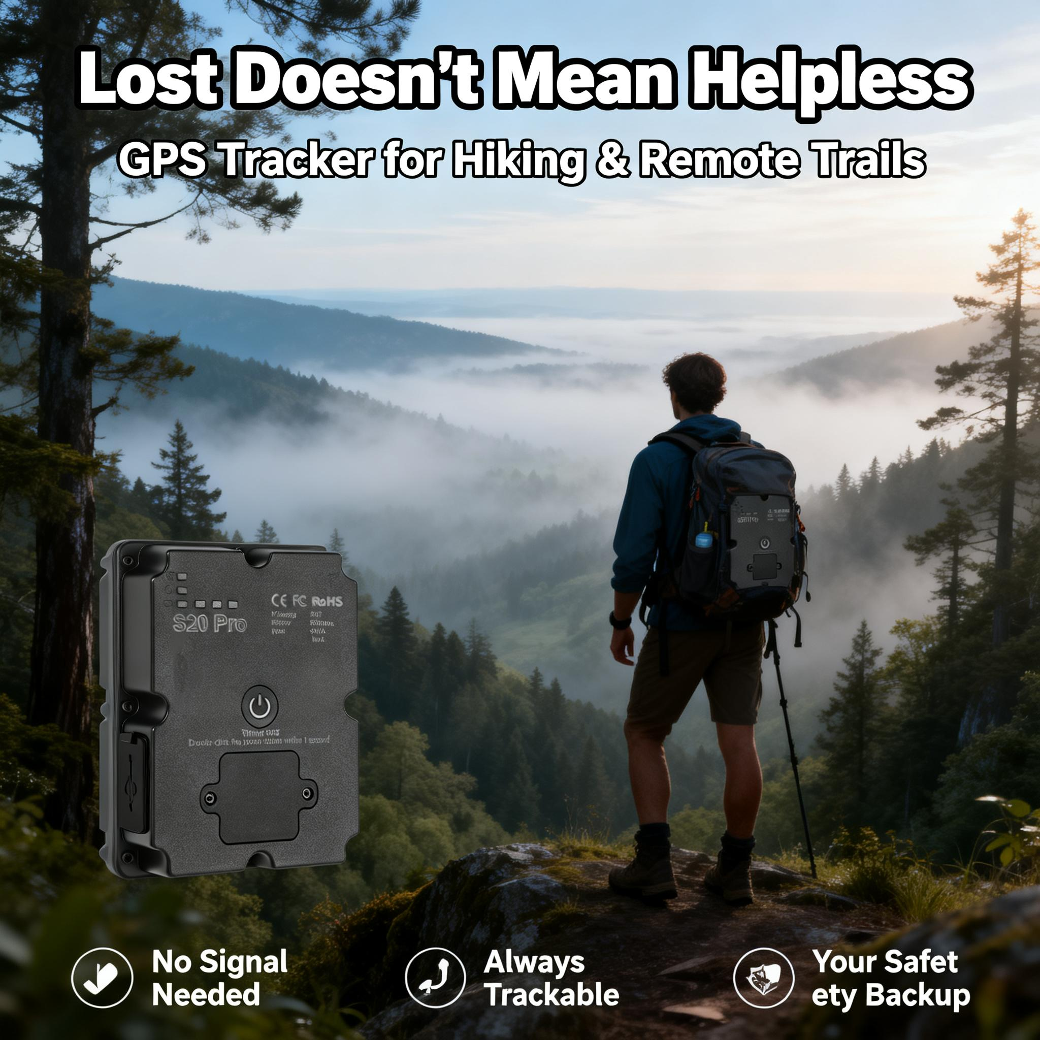 Outdoor Adventure With No Backpack - GPS Tracker for Hiking Backpacking Outdoor