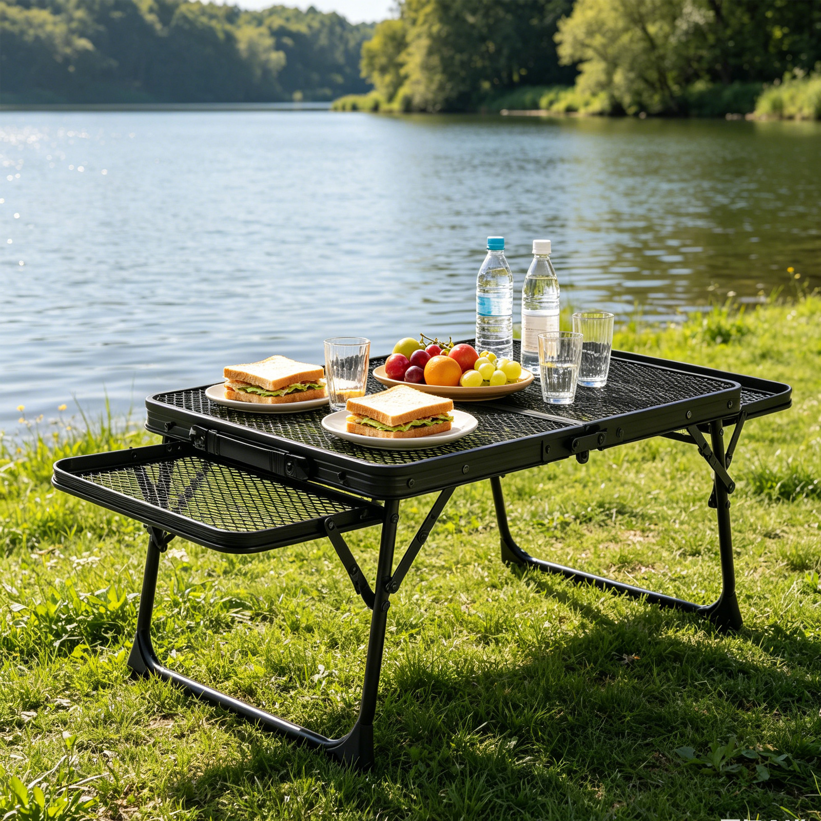 Outdoor Adventure Table With Storage - 3FT Folding Picnic Table Portable Outdoor