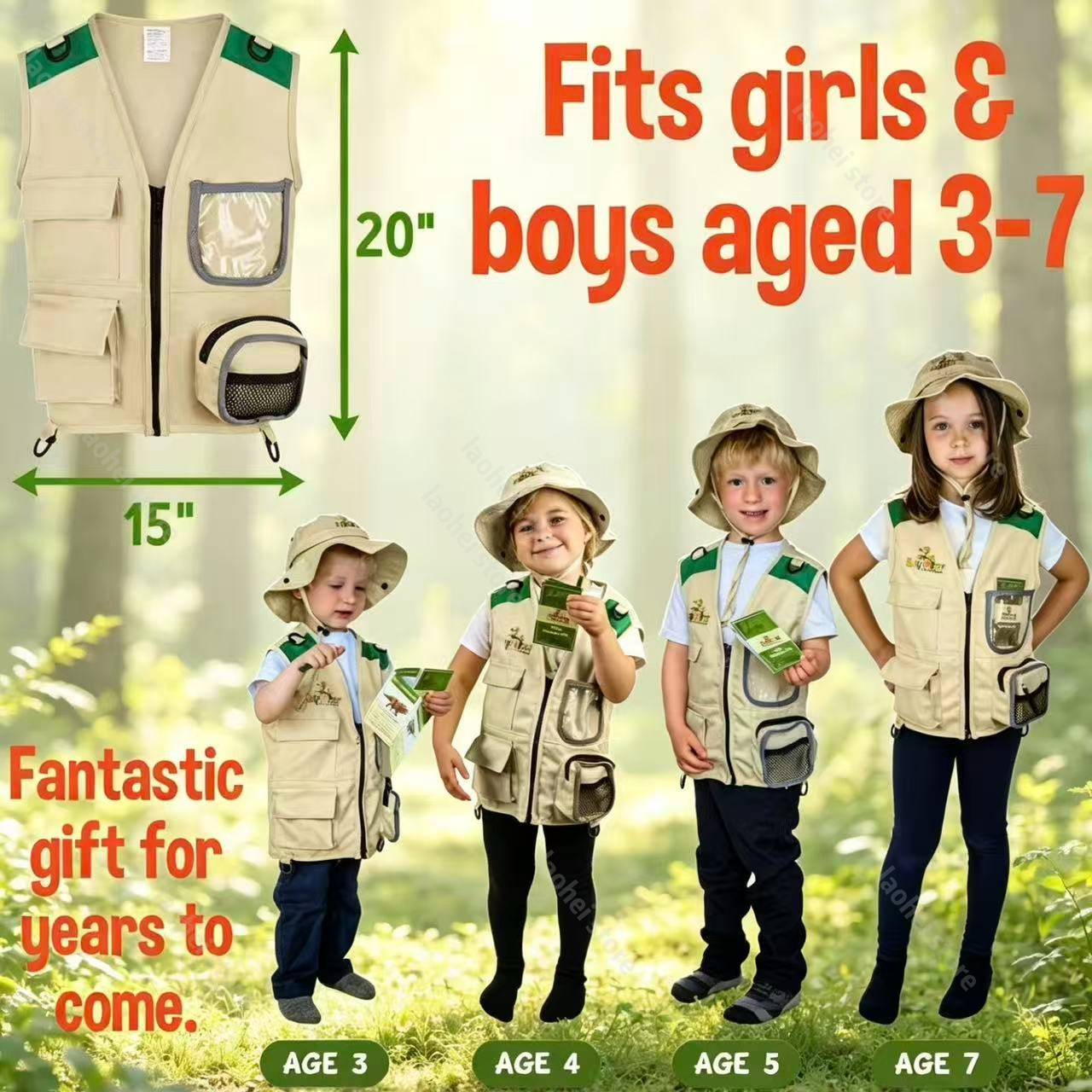 Kids Explorer Vest and Hat Cos - Outdoor Adventure Kit For Boys recensie en prijs