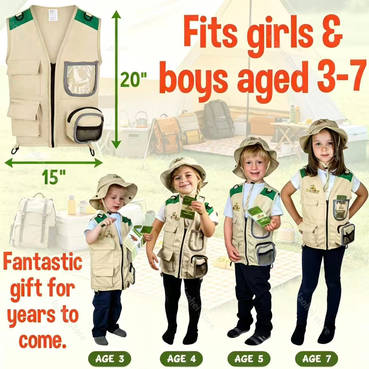 Kids Explorer Vest and Hat Cos - Outdoor Adventure Kit For Boys recensie en prijs