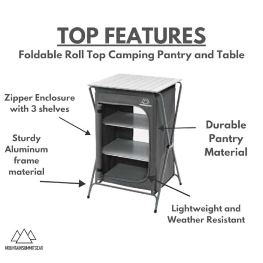 Foldable Roll Top Camping Pant - Outdoor Adventure Table With Storage recensie en prijs