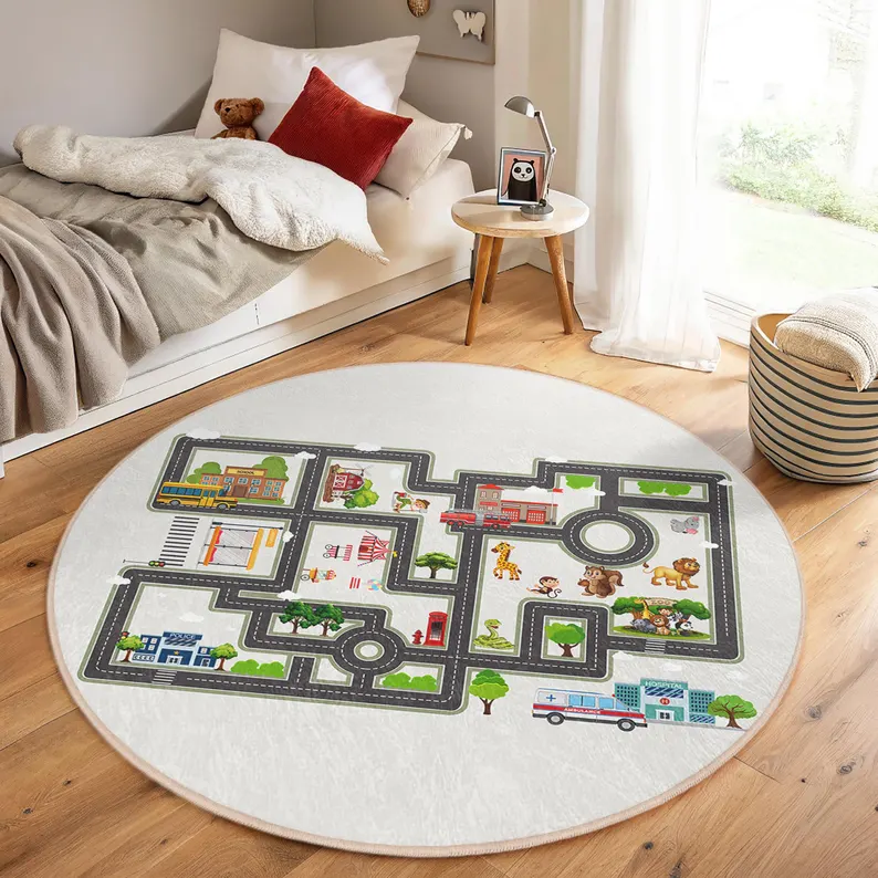 Roadway Toddler Room Round Rug - Outdoor Adventure For Toddlers recensie en prijs