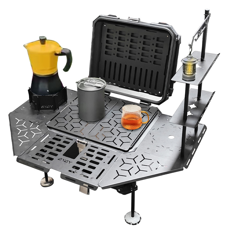 Multi-functional Aluminum Allo - Outdoor Adventure Table With Storage recensie en prijs