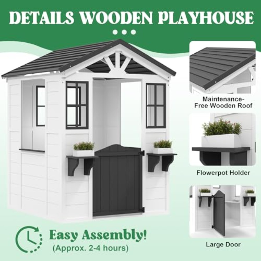 Cedar Wooden Playhouse with Pl - Outdoor Adventure For Toddlers recensie en prijs