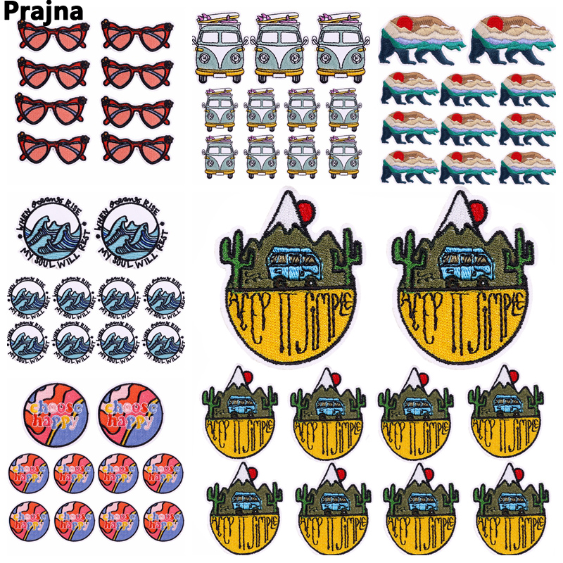 10PCS Iron On Patches Outdoor  - Outdoor Adventure Travel Show recensie en prijs
