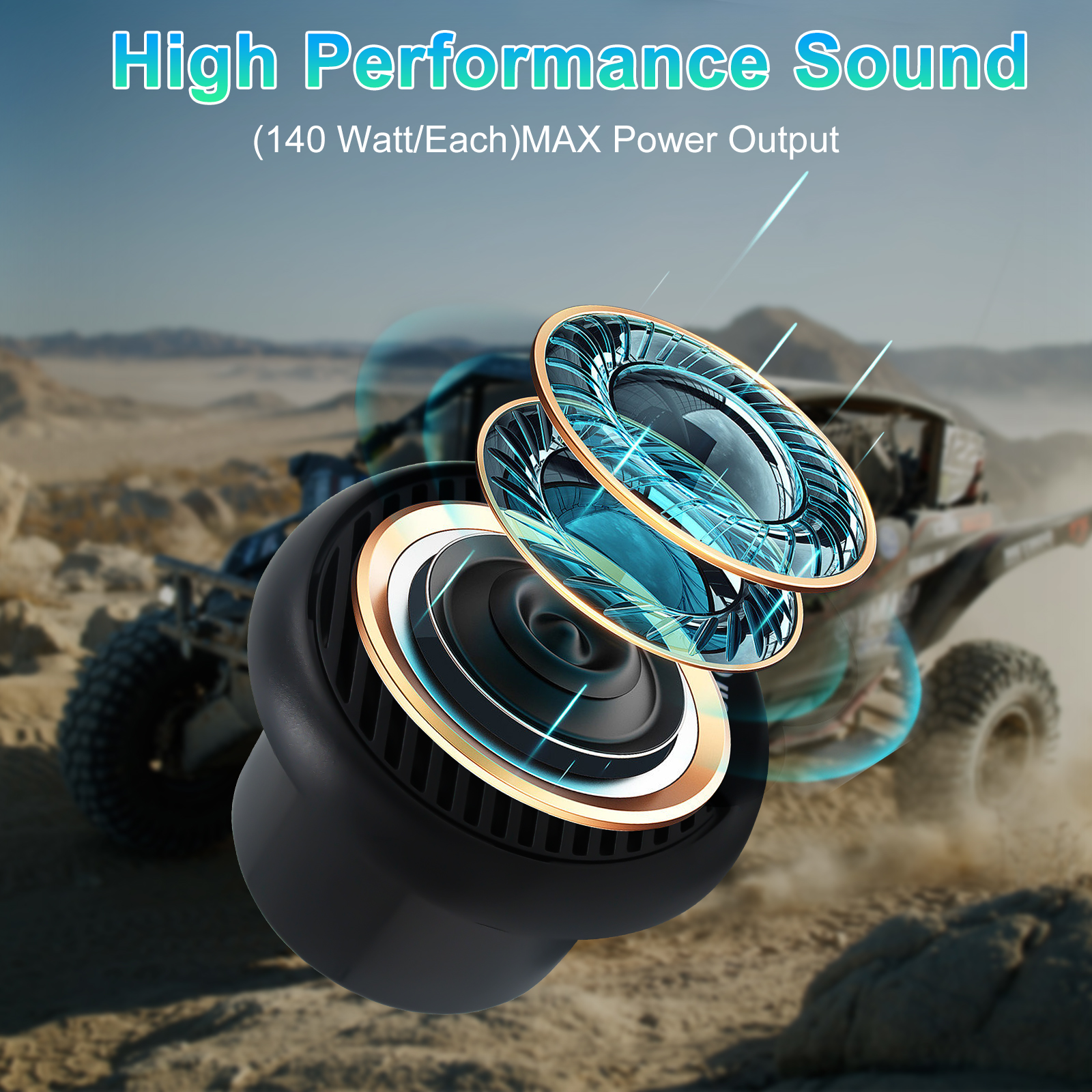 STUDIOFINIX 3'' 160W 2PCS Qual - Outdoor Adventure Utv recensie en prijs