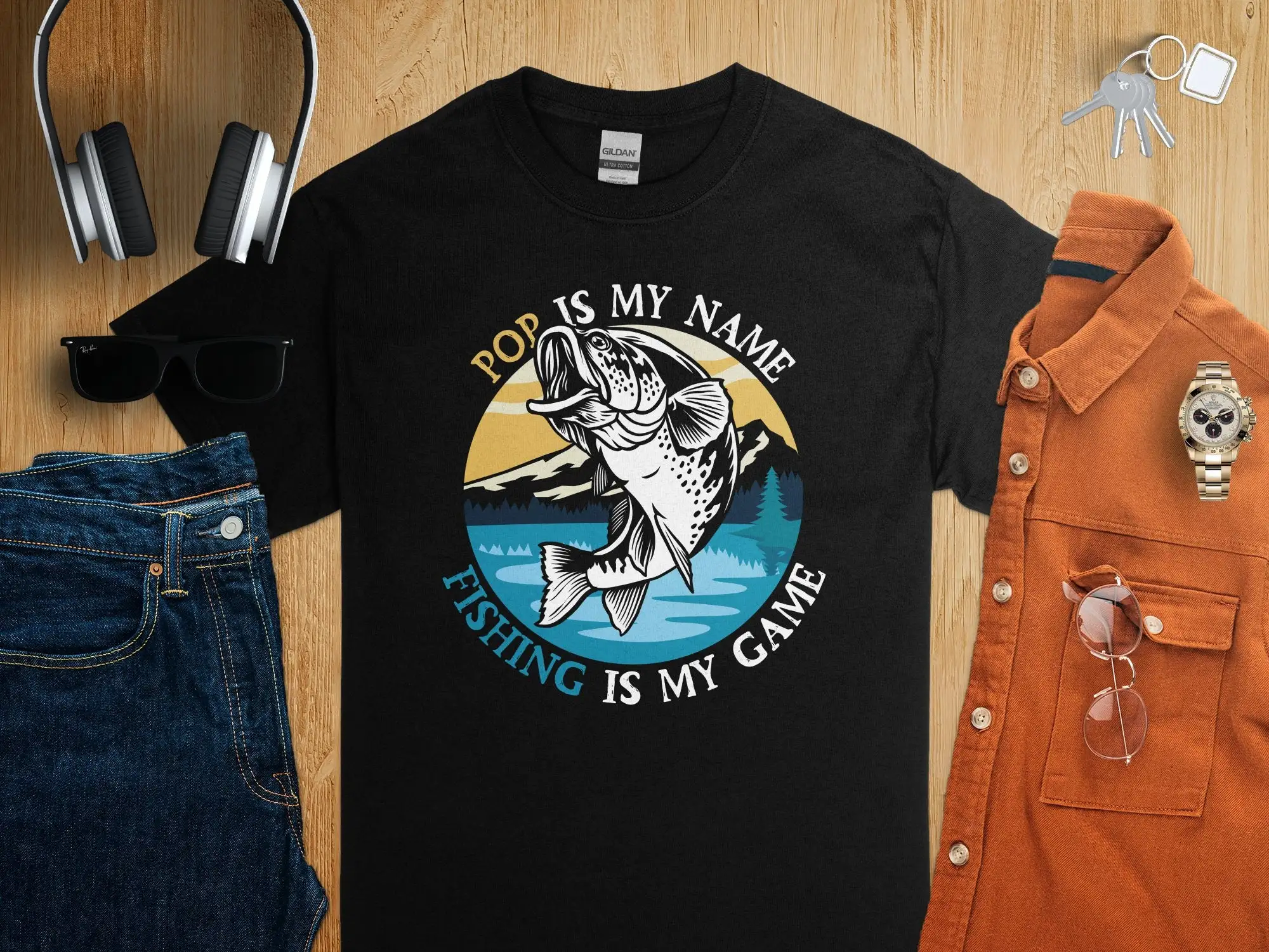 Fishing Enthusiast T Shirt Pop - Outdoor Adventure Names recensie en prijs