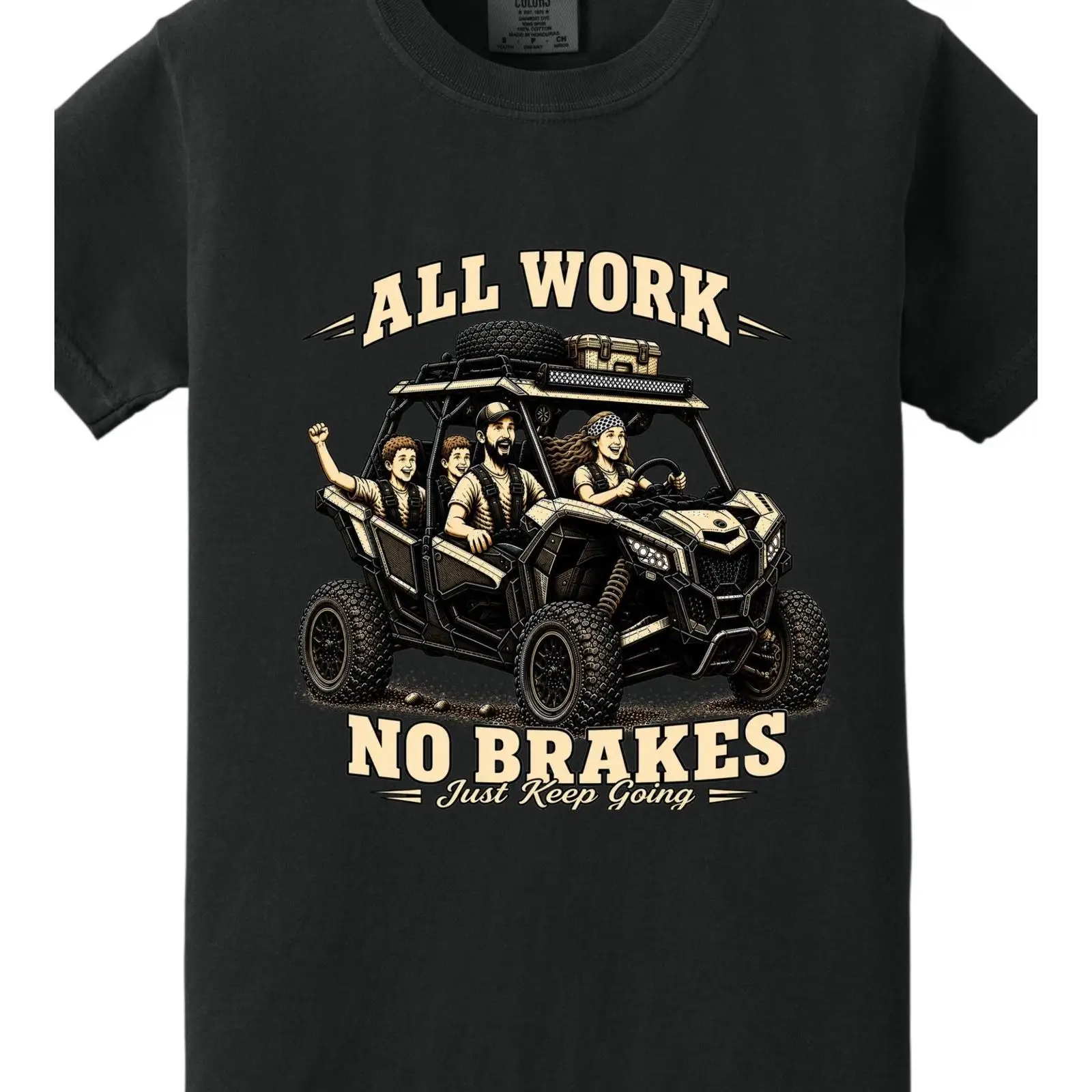 All Work No Brakes UTV T Shirt - Outdoor Adventure Utv recensie en prijs
