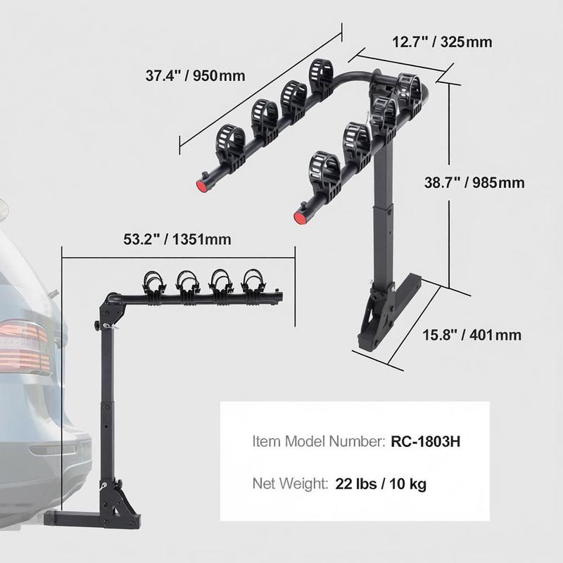 Vehicle Bicycle Carrier 4-Bike - Outdoor Adventure Travel recensie en prijs